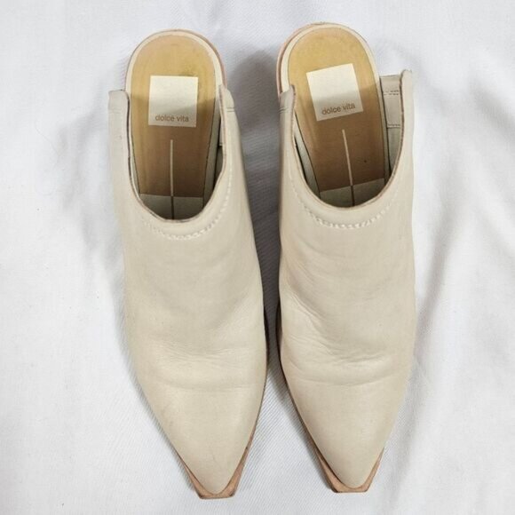 Dolce Vita Block Heel Mule In Cream - Size 11 - Picture 3 of 13